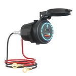ZH-1786A2 QC3.0 Caricatore per auto doppia interfaccia USB-A + Type-C, lunghezza cavo: 60 cm, ZH-1786A2