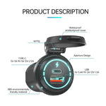 ZH-1786A2 QC3.0 Caricatore per auto doppia interfaccia USB-A + Type-C, lunghezza cavo: 60 cm, ZH-1786A2