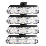 4 in 1 Car 12LEDs Grille Flash Lights Spie luminose con telecomando wireless, Red, Red White, Red Blue, Yellow, Yellow White, Blue, Blue White, White