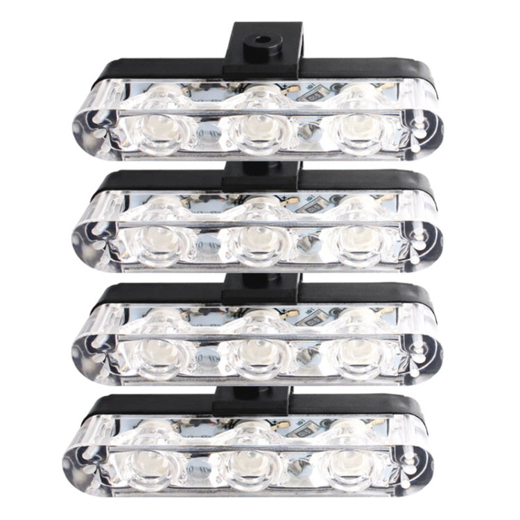 4 in 1 Car 12LEDs Grille Flash Lights Spie luminose con telecomando wireless, Red, Red White, Red Blue, Yellow, Yellow White, Blue, Blue White, White