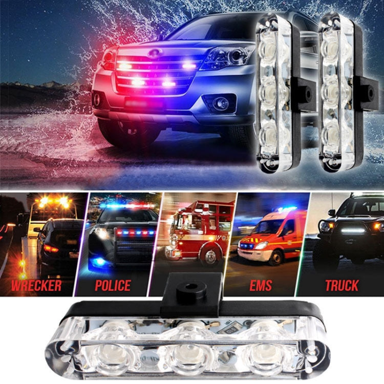 4 in 1 Car 12LEDs Grille Flash Lights Spie luminose con telecomando wireless, Red, Red White, Red Blue, Yellow, Yellow White, Blue, Blue White, White