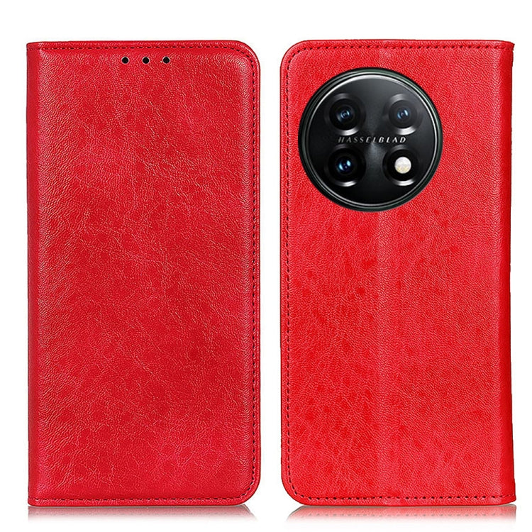 Custodia per telefono in pelle con struttura magnetica Crazy Horse, For OnePlus 11 5G, For OnePlus Nord CE 3 Lite
