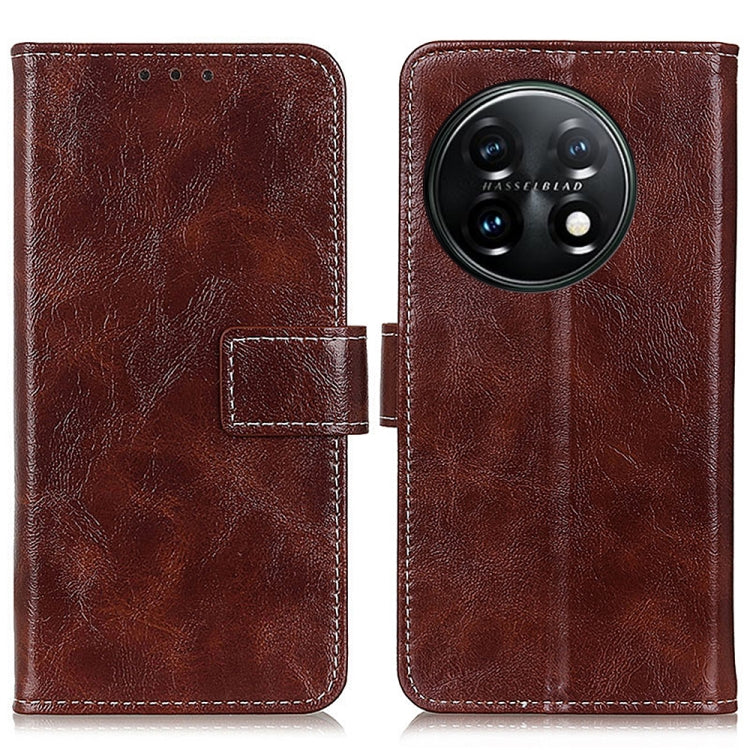 Cassa del telefono in pelle con texture retrò Crazy Horse, For Motorola Moto E13 4G 2023, For Motorola Moto G53 5G, For OnePlus 11 5G, For OnePlus Nord CE 3 Lite