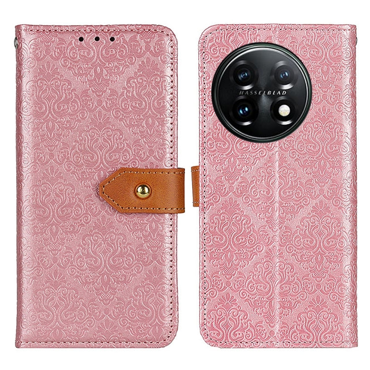 Custodia per telefono in pelle flip goffrata floreale europea, For Motorola Moto E13 4G 2023, For Motorola Moto G53 5G, For OnePlus 11 5G, For OnePlus Nord CE 3 Lite