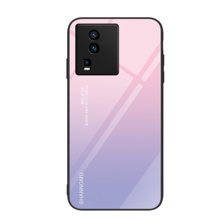 Custodia per telefono in vetro verniciato colorato, For vivo iQOO Neo7
