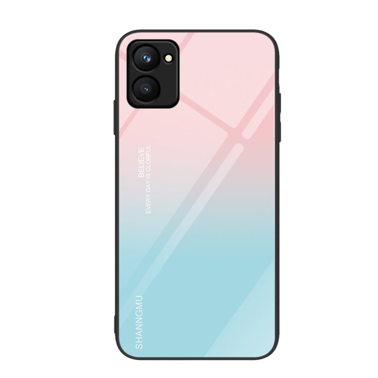 Custodia per telefono in vetro verniciato colorato, For Realme C33