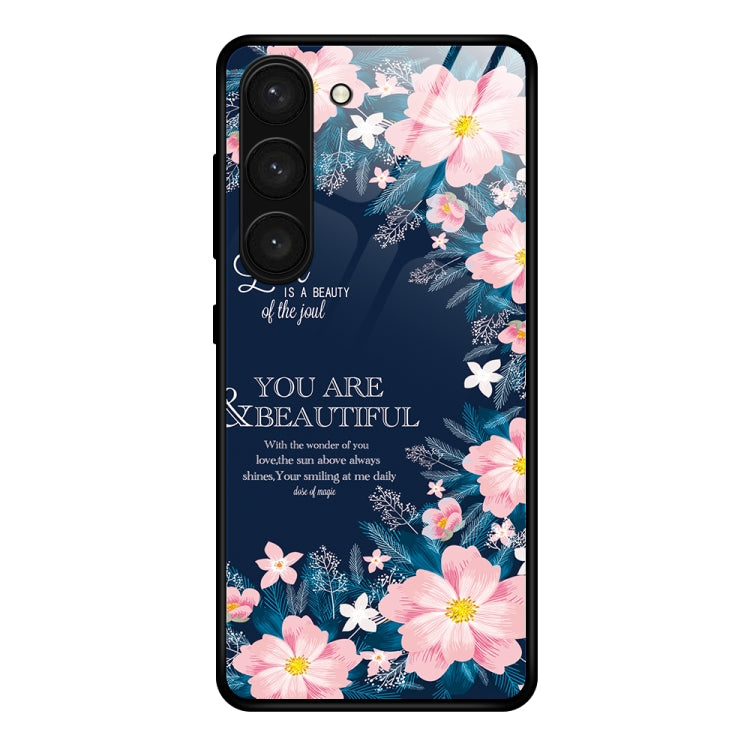 Custodia per telefono in vetro verniciato colorato, For Samsung Galaxy S23 5G