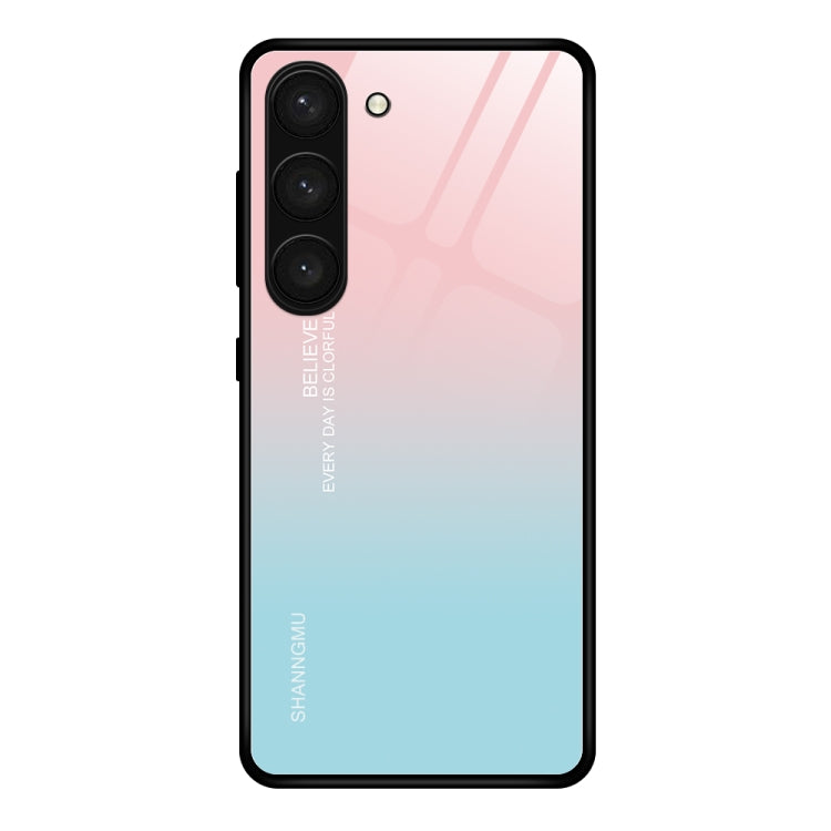 Custodia per telefono in vetro verniciato colorato, For Samsung Galaxy S23+ 5G