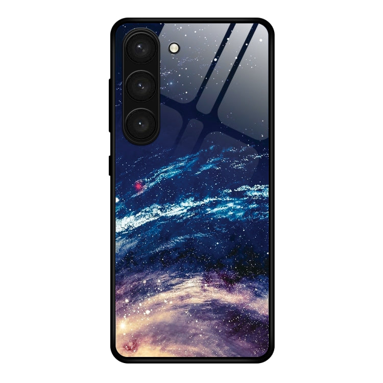Custodia per telefono in vetro verniciato colorato, For Samsung Galaxy S23+ 5G