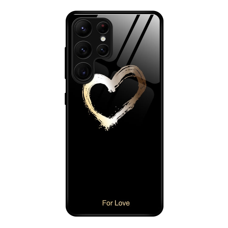 Custodia per telefono in vetro verniciato colorato, For Samsung Galaxy S23 Ultra 5G