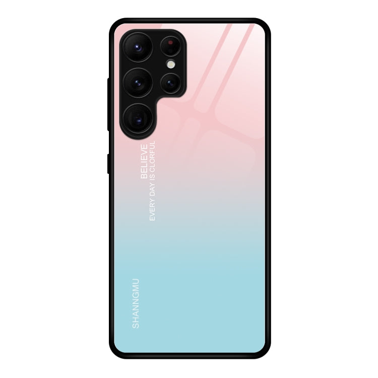Custodia per telefono in vetro verniciato colorato, For Samsung Galaxy S23 Ultra 5G
