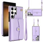 Custodia per telefono in pelle con slot per schede RFID con cordino lungo, For Samsung Galaxy S23 5G, For Samsung Galaxy S23+ 5G, For Samsung Galaxy S23 Ultra 5G, For Samsung Galaxy S22 5G