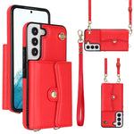 Custodia per telefono in pelle con slot per schede RFID con cordino lungo, For Samsung Galaxy S23 5G, For Samsung Galaxy S23+ 5G, For Samsung Galaxy S23 Ultra 5G, For Samsung Galaxy S22 5G