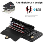 Custodia per telefono in pelle con slot per schede RFID con cordino lungo, For Samsung Galaxy S10, For Samsung Galaxy S10+, For Samsung Galaxy Note10, For Samsung Galaxy Note10+