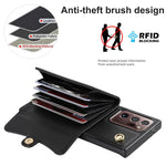 Custodia per telefono in pelle con slot per schede RFID con cordino lungo, For Samsung Galaxy Note20 Ultra, For Samsung Galaxy A12, For Samsung Galaxy A13 4G / 5G, For Samsung Galaxy A20 / A30