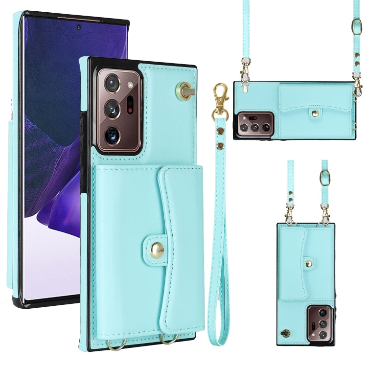 Custodia per telefono in pelle con slot per schede RFID con cordino lungo, For Samsung Galaxy Note20 Ultra, For Samsung Galaxy A12, For Samsung Galaxy A13 4G / 5G, For Samsung Galaxy A20 / A30