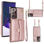 Custodia per telefono in pelle con slot per schede RFID con cordino lungo, For Samsung Galaxy Note20 Ultra, For Samsung Galaxy A12, For Samsung Galaxy A13 4G / 5G, For Samsung Galaxy A20 / A30