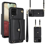 Custodia per telefono in pelle con slot per schede RFID con cordino lungo, For Samsung Galaxy Note20 Ultra, For Samsung Galaxy A12, For Samsung Galaxy A13 4G / 5G, For Samsung Galaxy A20 / A30