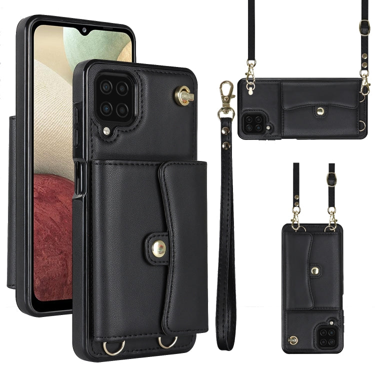 Custodia per telefono in pelle con slot per schede RFID con cordino lungo, For Samsung Galaxy Note20 Ultra, For Samsung Galaxy A12, For Samsung Galaxy A13 4G / 5G, For Samsung Galaxy A20 / A30