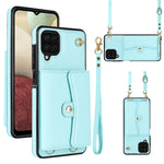 Custodia per telefono in pelle con slot per schede RFID con cordino lungo, For Samsung Galaxy Note20 Ultra, For Samsung Galaxy A12, For Samsung Galaxy A13 4G / 5G, For Samsung Galaxy A20 / A30