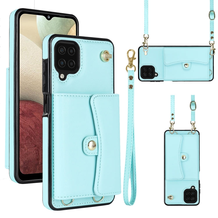 Custodia per telefono in pelle con slot per schede RFID con cordino lungo, For Samsung Galaxy Note20 Ultra, For Samsung Galaxy A12, For Samsung Galaxy A13 4G / 5G, For Samsung Galaxy A20 / A30