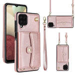 Custodia per telefono in pelle con slot per schede RFID con cordino lungo, For Samsung Galaxy Note20 Ultra, For Samsung Galaxy A12, For Samsung Galaxy A13 4G / 5G, For Samsung Galaxy A20 / A30