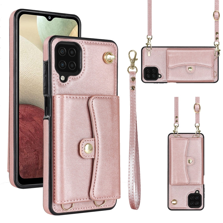 Custodia per telefono in pelle con slot per schede RFID con cordino lungo, For Samsung Galaxy Note20 Ultra, For Samsung Galaxy A12, For Samsung Galaxy A13 4G / 5G, For Samsung Galaxy A20 / A30