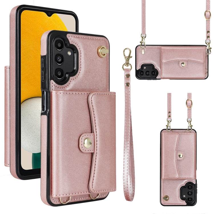 Custodia per telefono in pelle con slot per schede RFID con cordino lungo, For Samsung Galaxy Note20 Ultra, For Samsung Galaxy A12, For Samsung Galaxy A13 4G / 5G, For Samsung Galaxy A20 / A30