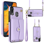 Custodia per telefono in pelle con slot per schede RFID con cordino lungo, For Samsung Galaxy Note20 Ultra, For Samsung Galaxy A12, For Samsung Galaxy A13 4G / 5G, For Samsung Galaxy A20 / A30