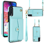 Custodia per telefono in pelle con slot per schede RFID con cordino lungo, For Samsung Galaxy A50, For Samsung Galaxy A51 4G, For Samsung Galaxy A51 5G, For Samsung Galaxy A52 5G