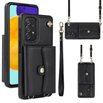 Custodia per telefono in pelle con slot per schede RFID con cordino lungo, For Samsung Galaxy A50, For Samsung Galaxy A51 4G, For Samsung Galaxy A51 5G, For Samsung Galaxy A52 5G