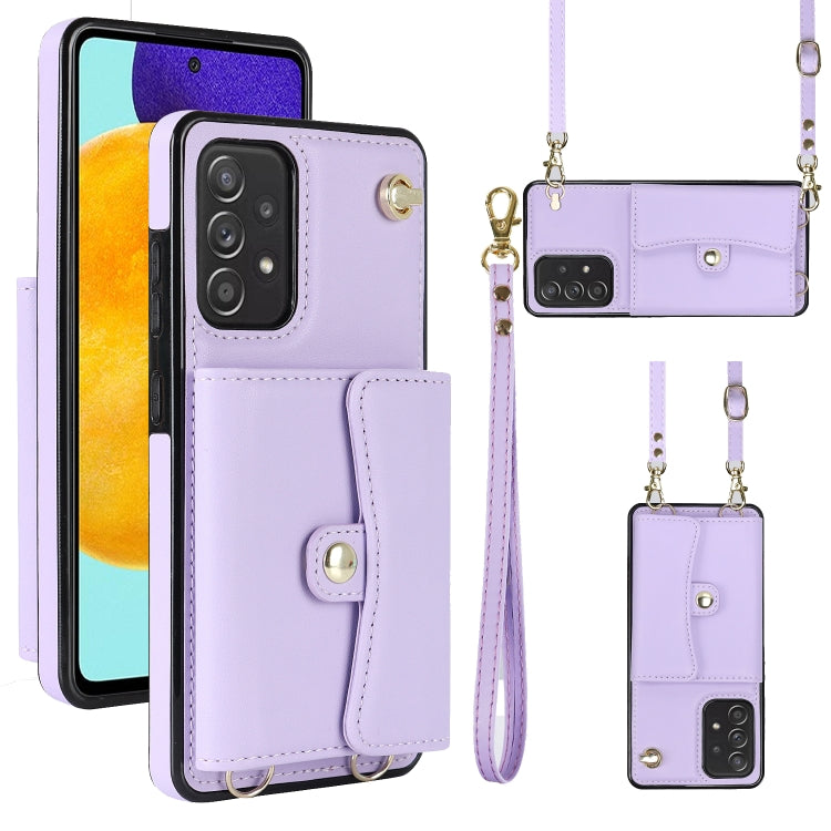 Custodia per telefono in pelle con slot per schede RFID con cordino lungo, For Samsung Galaxy A50, For Samsung Galaxy A51 4G, For Samsung Galaxy A51 5G, For Samsung Galaxy A52 5G