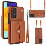 Custodia per telefono in pelle con slot per schede RFID con cordino lungo, For Samsung Galaxy A50, For Samsung Galaxy A51 4G, For Samsung Galaxy A51 5G, For Samsung Galaxy A52 5G