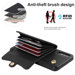 Custodia per telefono in pelle con slot per schede RFID con cordino lungo, For Samsung Galaxy A70, For Samsung Galaxy A71 4G, For Samsung Galaxy A71 5G, For Samsung Galaxy A73 5G