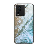 Custodia per telefono in vetro con motivo in marmo, For vivo iQOO Neo7, For OPPO A17, For Realme C33