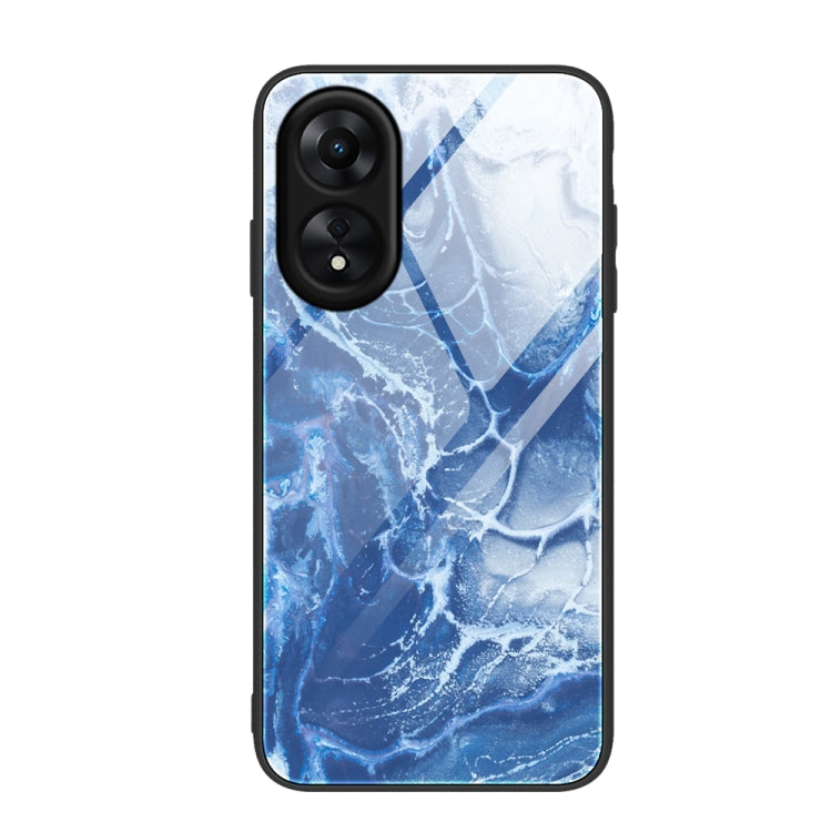 Custodia per telefono in vetro con motivo in marmo, For vivo iQOO Neo7, For OPPO A17, For Realme C33