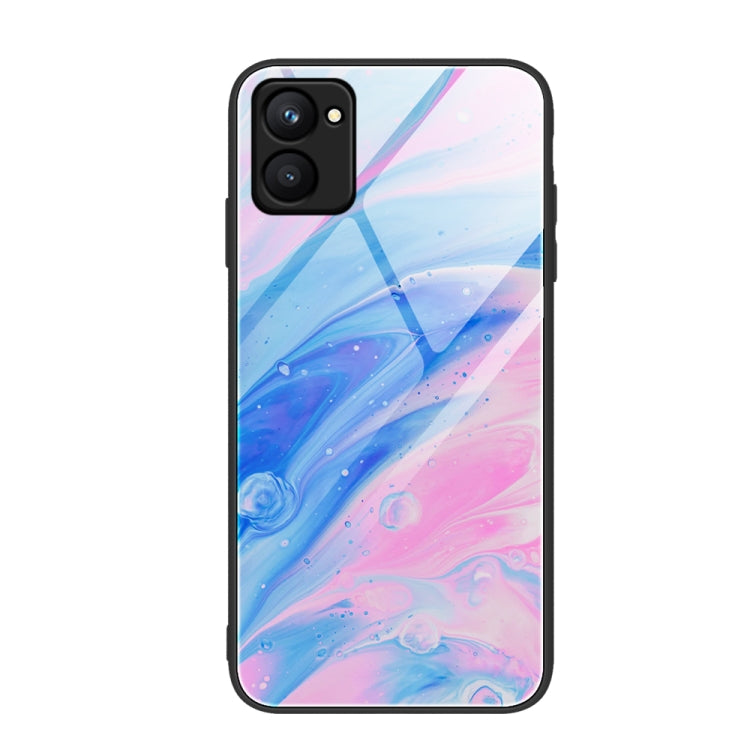 Custodia per telefono in vetro con motivo in marmo, For vivo iQOO Neo7, For OPPO A17, For Realme C33