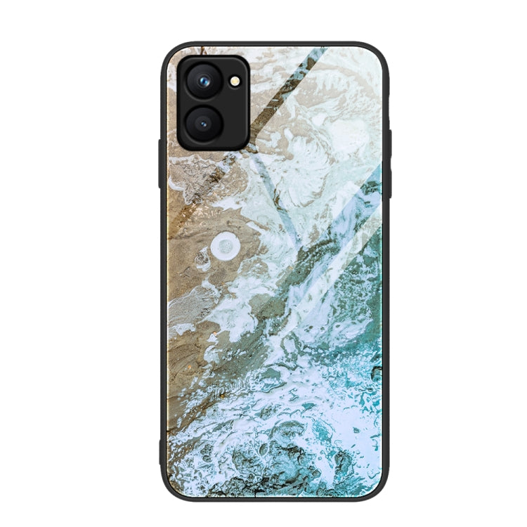 Custodia per telefono in vetro con motivo in marmo, For vivo iQOO Neo7, For OPPO A17, For Realme C33