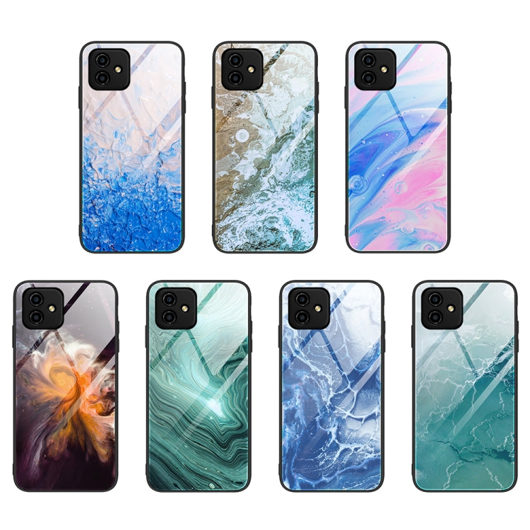 Custodia per telefono in vetro con motivo in marmo, For Honor Play6C, For Honor Play 40 Plus, For Samsung Galaxy A04