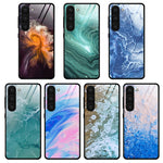 Custodia per telefono in vetro con motivo in marmo, For Samsung Galaxy S23 5G, For Samsung Galaxy S23+ 5G, For Samsung Galaxy S23 Ultra 5G