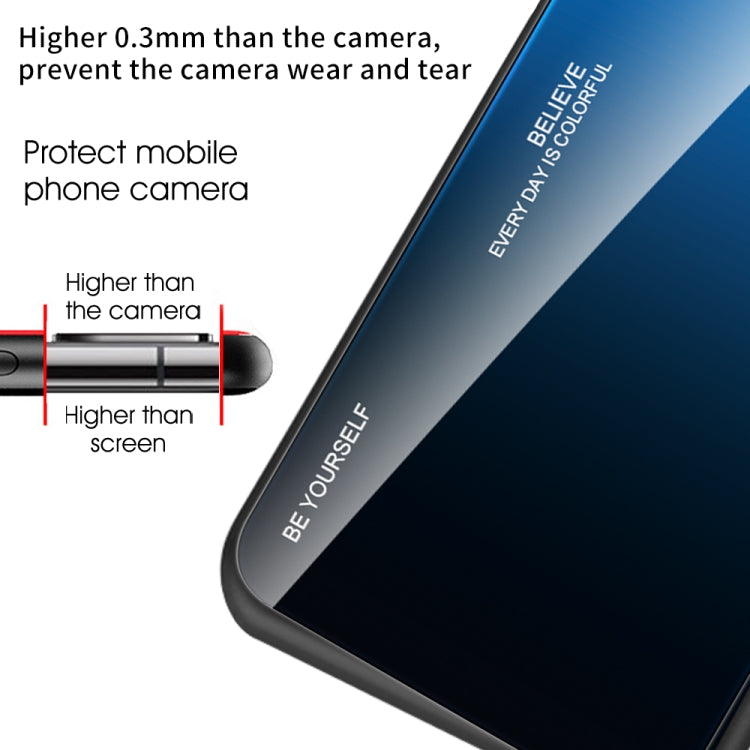 Per la custodia del telefono in vetro sfumato di colore OPPO A17, For OPPO A17