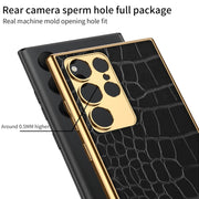 Custodia protettiva PU galvanica Samsung Galaxy S23 Ultra 5G