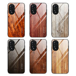 Custodia vetro con venature legno per OPPO A17