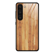 Custodia in vetro con venature legno per Samsung Galaxy S23 5G
