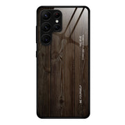 Custodia vetro con venature legno per Samsung Galaxy S23 Ultra 5G