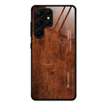 Custodia vetro con venature legno per Samsung Galaxy S23 Ultra 5G