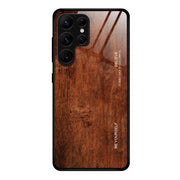 Custodia vetro con venature legno per Samsung Galaxy S23 Ultra 5G