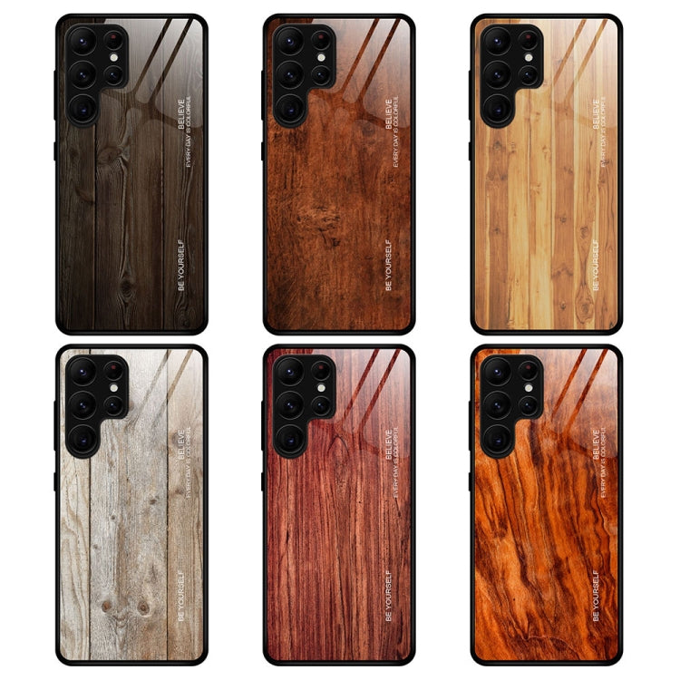 Custodia vetro con venature legno per Samsung Galaxy S23 Ultra 5G