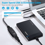 Cavo di prolunga super veloce per sincronizzazione dati USB 3.0 maschio-femmina, lunghezza: 20 m, 20m