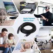 Cavo di prolunga super veloce per sincronizzazione dati USB 3.0 maschio-femmina, lunghezza: 20 m, 20m